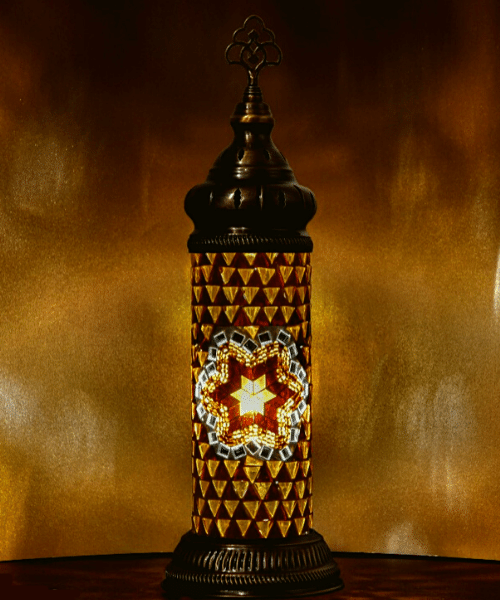 Oosterse Cilinder Tafellamp Handgemaakt Turkse