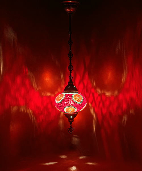 Oosterse Hanglampen Mozaiek Rood