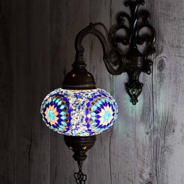 Blauwe Turkse Wandlamp – Oosters