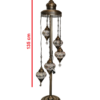 Turkse Vloerlamp 2 Turkse Vloerlamp 5 Bollen Mix Kleur