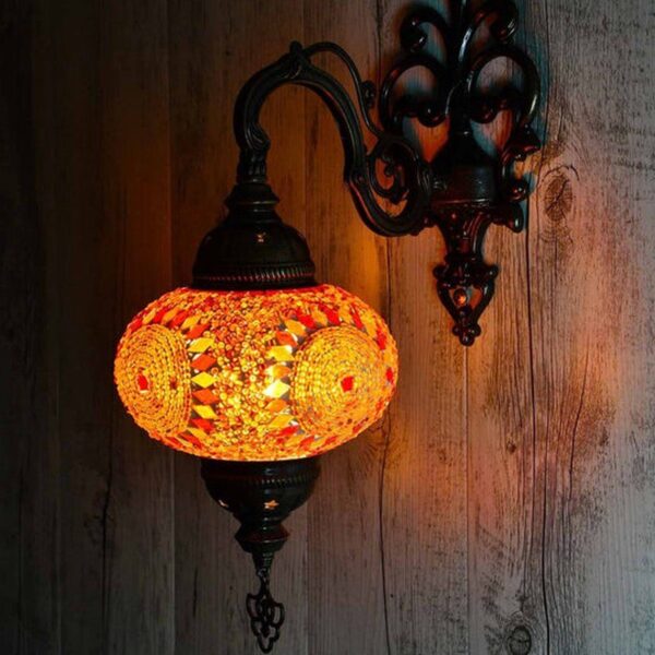 Turkse Wandlamp Oranje – Oosters