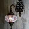 Turkse Wandlamp Paars – Mozaïek – Handgemaakt