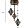 Oosterse Lampen Kroonluchters 2 Oosterse Lampen - kroonluchters - 3 Bollen Set-Measure