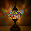 Handgemaakte Multicolour Turkse Tafellamp 1 oosterse tafellamp regenboog mozaiek