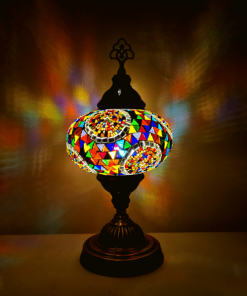 oosterse tafellamp regenboog mozaiek