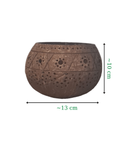 Kokosnoot Theelichthouder Bowl