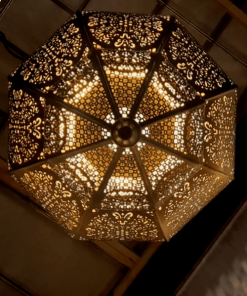 Marokkaanse Hanglamp Goud Handgemaakt