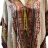 Beige Kaftan met Kleurrijke Print 1 Beige Kaftan Zomerjurk