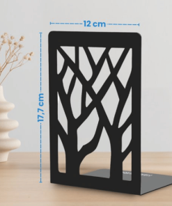 Boekensteun Zwart Metaal – Set van 4 3 Boekensteun Zwart Metaal – Set van 4 | Antislip Design