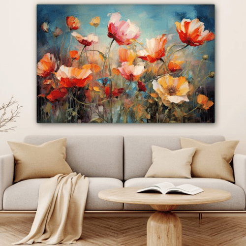 Canvas Schilderij Bloemen Canvas Schilderij Bloemen