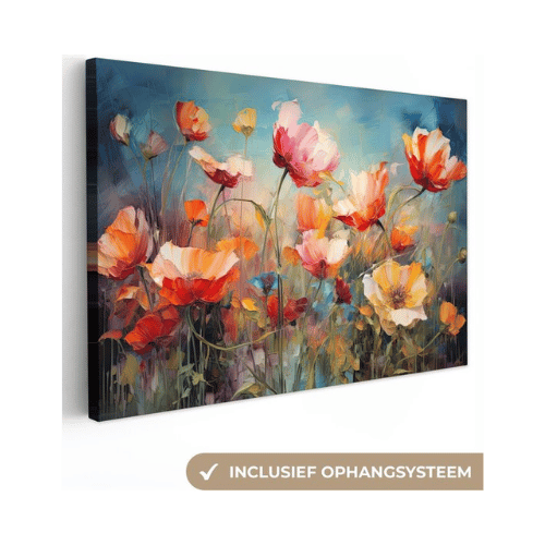 Canvas Schilderij Bloemen Canvas Schilderij Bloemen