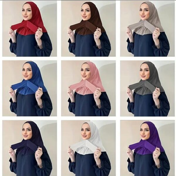 Effen Hijab met Drukknoop