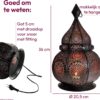 Handgemaakte Oosterse Tafellamp – Geschikt voor Kaars & Lamp 1 Gadgy Oosterse Tafellamp - 36cm