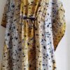 Kaftan Jurk met Olifantenprint 2 Geel Kaftan Jurk met Aantrekkoord