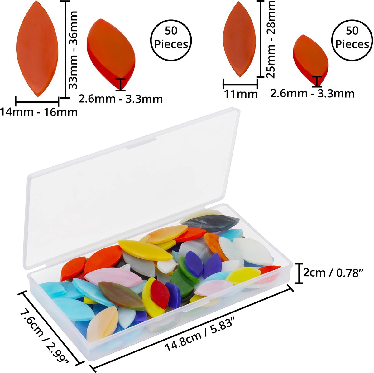20 stuks glazen bloemen mozaïektegels in 2 maten - roze glas-in-lood