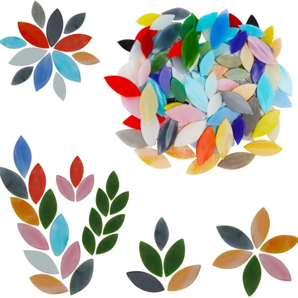Glazen Mozaïek Blad Tegels – 100 Stuks