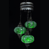 Groene Turkse Hanglamp – 3 Mozaïekbollen