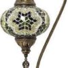 Turkse Mozaïek Tafellamp - Marokkaans Design 1 Groene Turkse mozaïek tafellamp met handgemaakte glasbol