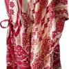 Dames Kaftan/Tuniek 157 – Beige/Rood/Roze 1 Kaftan Tuniek Beige-Rood