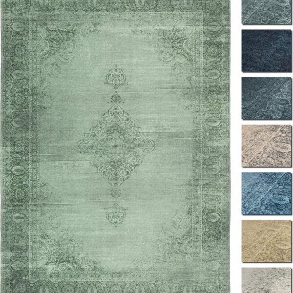 Kelim Vintage Tapijt Groen