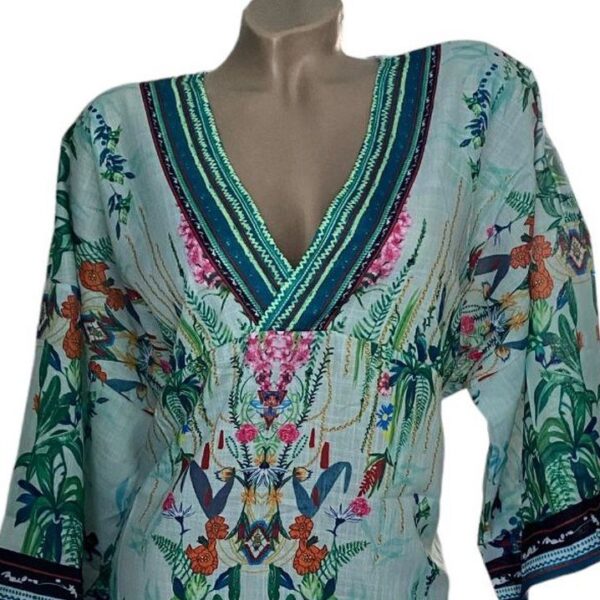 Multicolor Kaftan Strandjurk