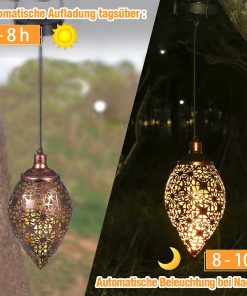 Görvitor Zonnelantaarns voor Buiten 4 Oosters LED Buitenverlichting