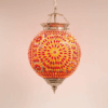 Oosterse Hanglamp Mozaïek Rood-Oranje – Turkish Design 1 Oosterse Mozaïek Hanglamp Rood Oranje