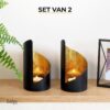 Waxinelichthouder Twist – Luxe Set van 2 4 Oosterse Theelichthouders set