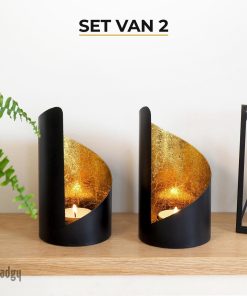 Waxinelichthouder Twist – Luxe Set van 2 4 Oosterse Theelichthouders set