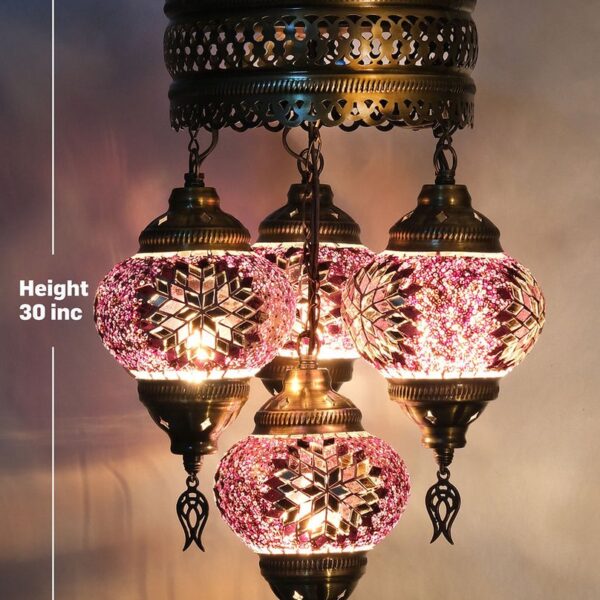 Oosterse Turkse Hanglamp Roze
