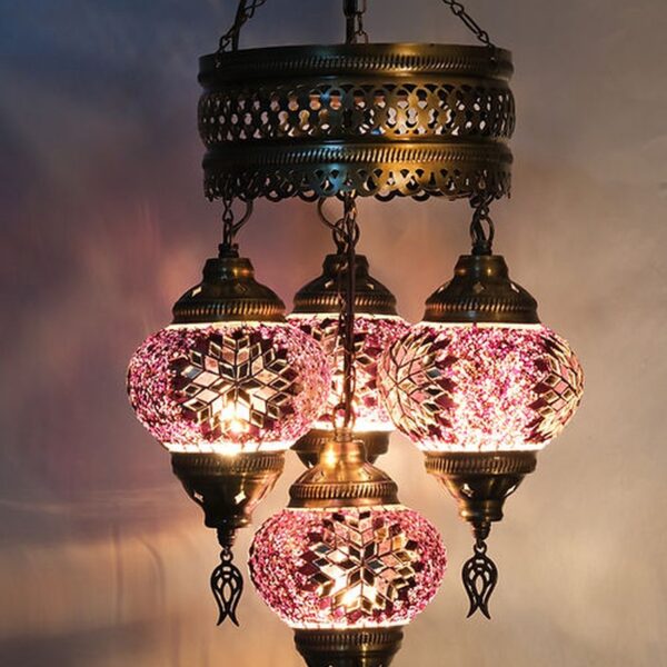 Oosterse Turkse Hanglamp Roze