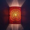Oosterse Wandlamp Mozaïek Cilinder – Oranje 1 Oosterse Wandlamp Mozaiek Cilinder – Oranje