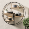 Industrieel Rond Wandrek Ronda – Metaal & Hout 4 Rond Wandrek Ronda