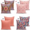 Sierkussens Set van 4 – 45x45 cm – Marokkaans & Boho Design 2 Sierkussens Set van 4 - Marokkaans