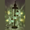 Turkse Vloerlamp Groen – 3 Mozaïekbollen