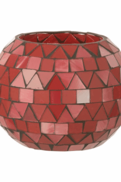 Trendy Online Winkel met Selectie van Unieke Items 86 Windlicht Mozaïek Driehoek Rood