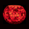 Windlicht Mozaïek Rood/Roze 1 Windlicht Mozaïek Glas Rood