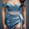 Zilveren Strass Tailleband – Handgemaakte Bruidsgordel vol Elegant Detail 2 Zilveren Strass Tailleband