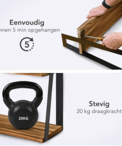 Zwevende Wandplank 2 Laags