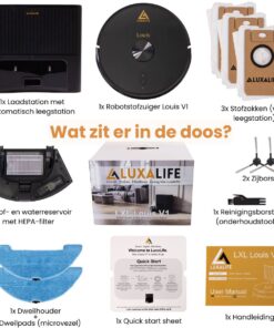LuxaLife Louis V1 1 LuxaLife Louis V1 robotstofzuiger met 10.000 Pa zuigkracht