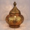 Gohar Marokkaanse Lamp 3 Marokkaanse Gohar lamp in antiek‑goud met oosters schaduwspel
