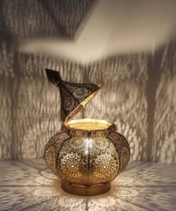Gohar Marokkaanse Lamp 1 Marokkaanse Gohar lamp in antiek‑goud