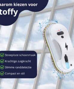 Stoffy Robot Ramenwasser 1 Stoffy Robot Ramenwasser met 5600 Pa zuigkracht