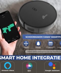 Tjilla C100 1 Tjilla C100 robotstofzuiger met 10.000 Pa zuigkracht